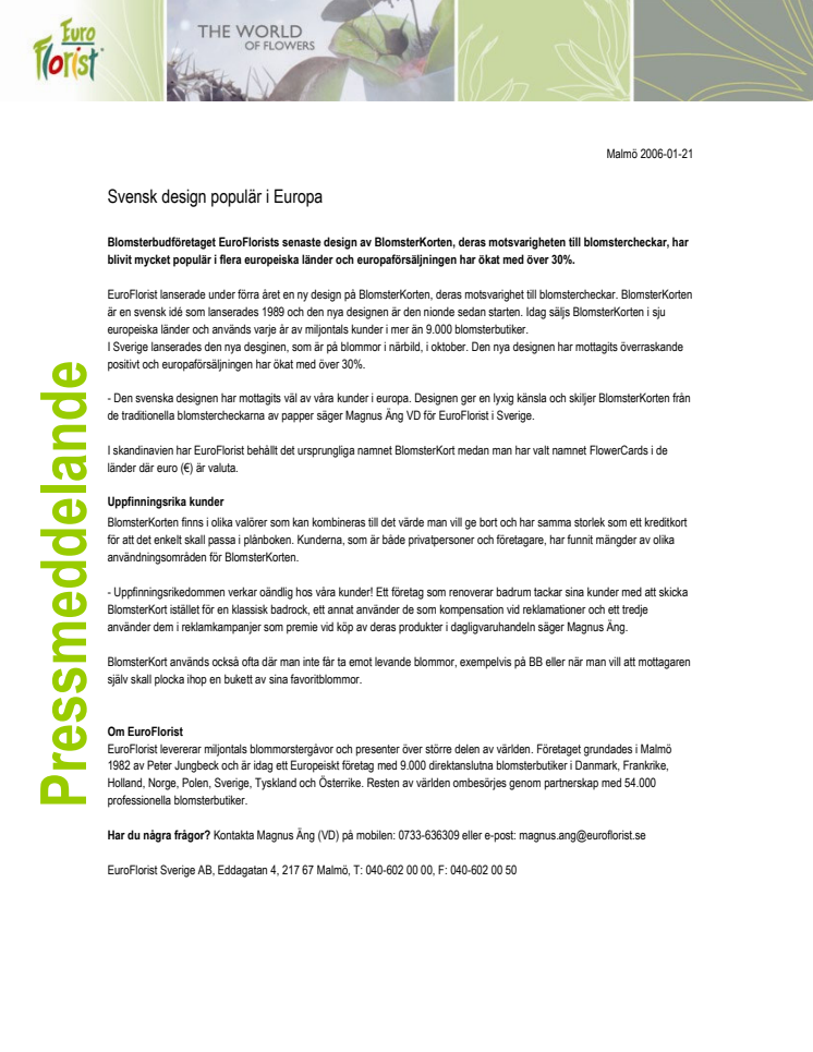 Svensk design populär i Europa