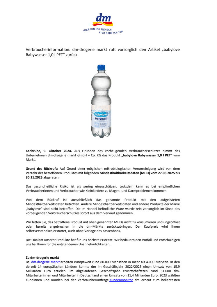 Verbraucherinformation Babylove, Babywasser, 1,0 l, PET.pdf