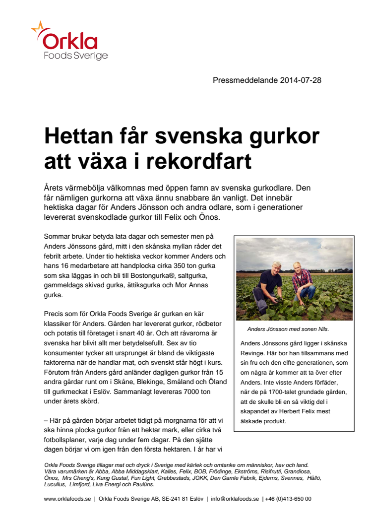Hettan får svenska gurkor att växa i rekordfart