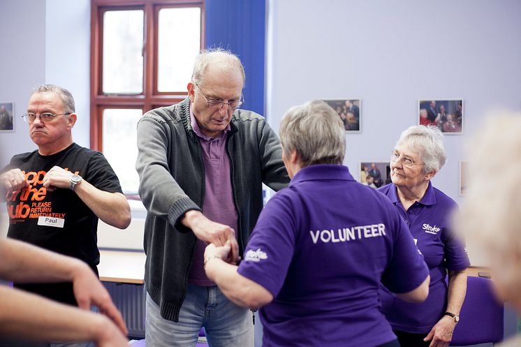 Stroke Association volunteer supporting stroke survivor