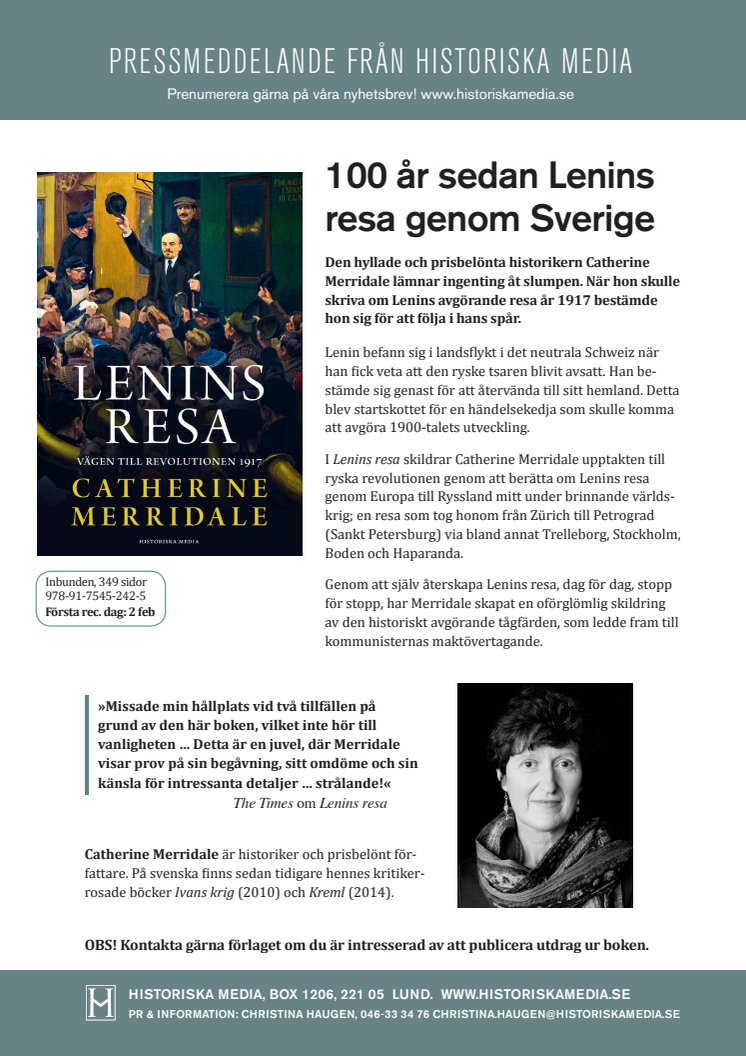 100 år sedan Lenins resa genom Sverige