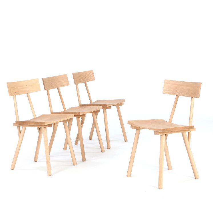 Rasmus Warberg: Et sæt på fire spisebordsstole 