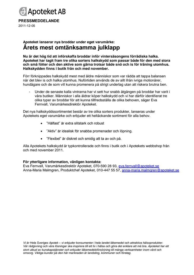 Apoteket lanserar nya broddar under eget varumärke: Årets mest omtänksamma julklapp 