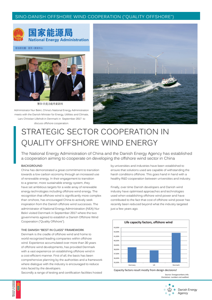 Factsheet: SINO-DANISH OFFSHORE WIND COOPERATION (“QUALITY OFFSHORE”)