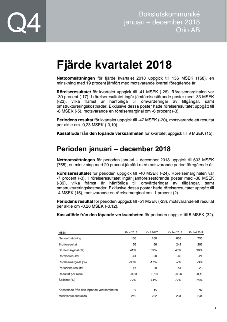 Ökat fokus på Saab-affären och Logistik