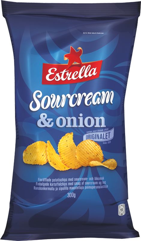 Estrella Sourcream & Onionchips - Originalet