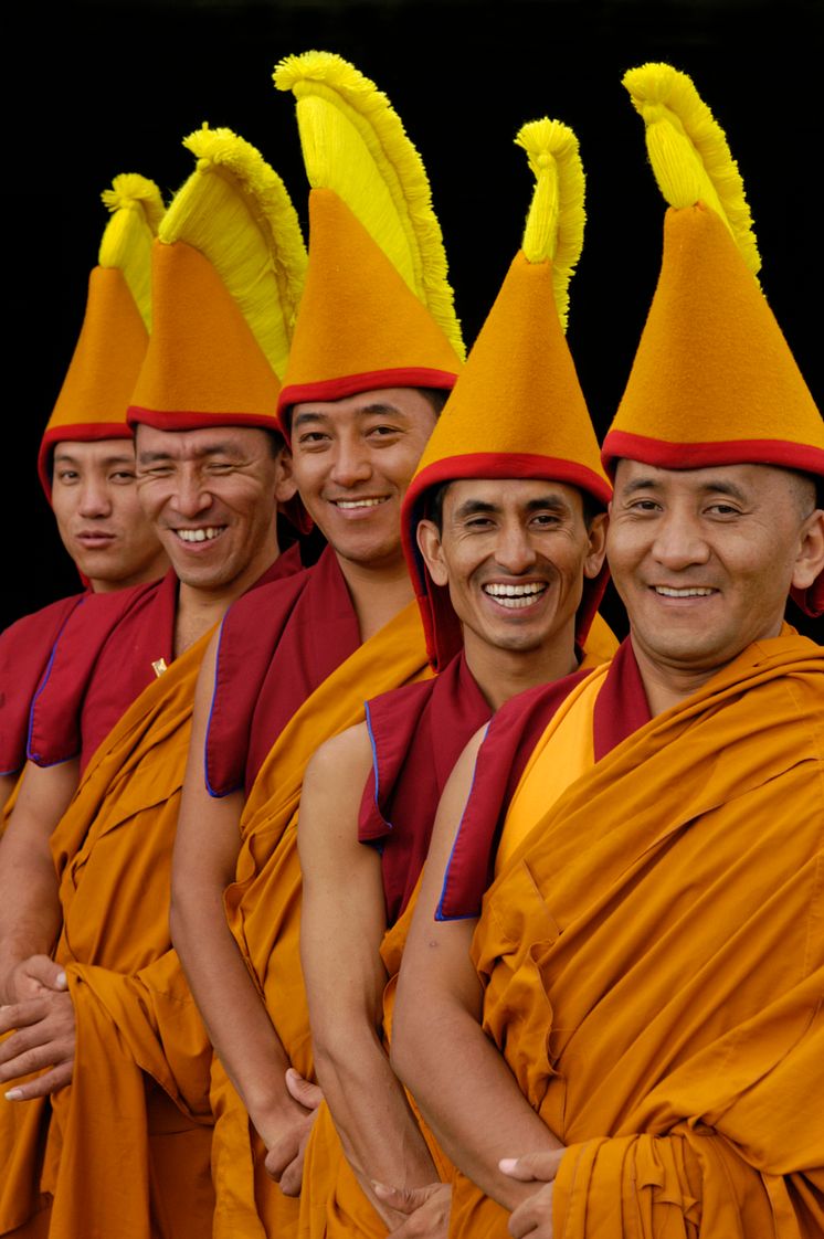 Tibetanska buddhistmunkar från Tashi Lhumpoklostret