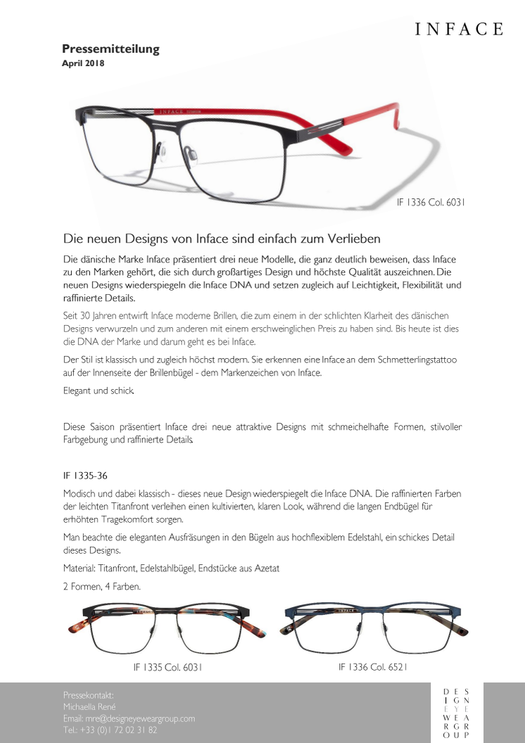 Die neuen Designs von Inface sind einfach zum Verlieben!