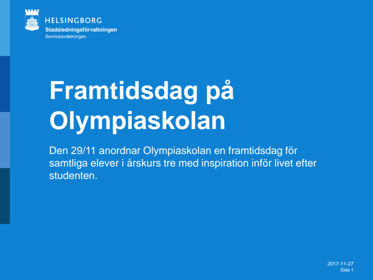 Program för Framtidsdag onsdagen 29 november