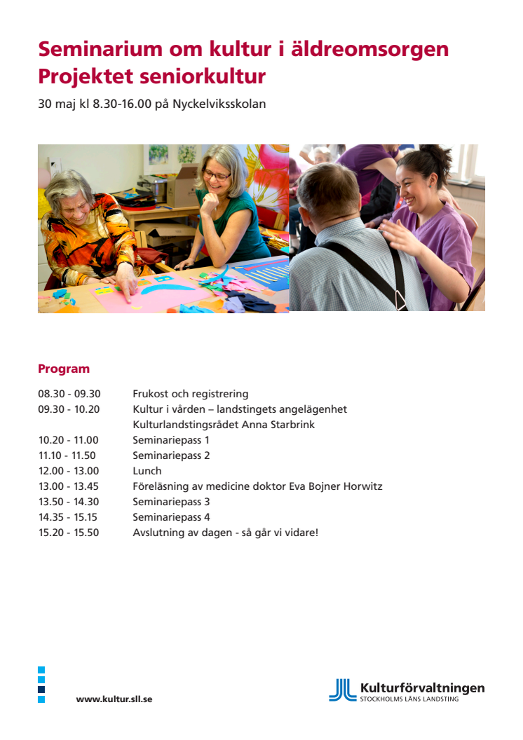 Seminarium Seniorkultur - programblad