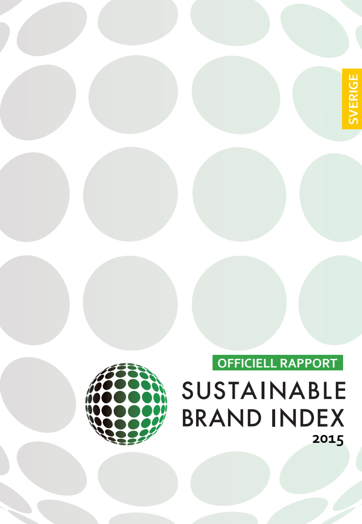 Sustainable Brand Index 2015 Sverige officiell rapport