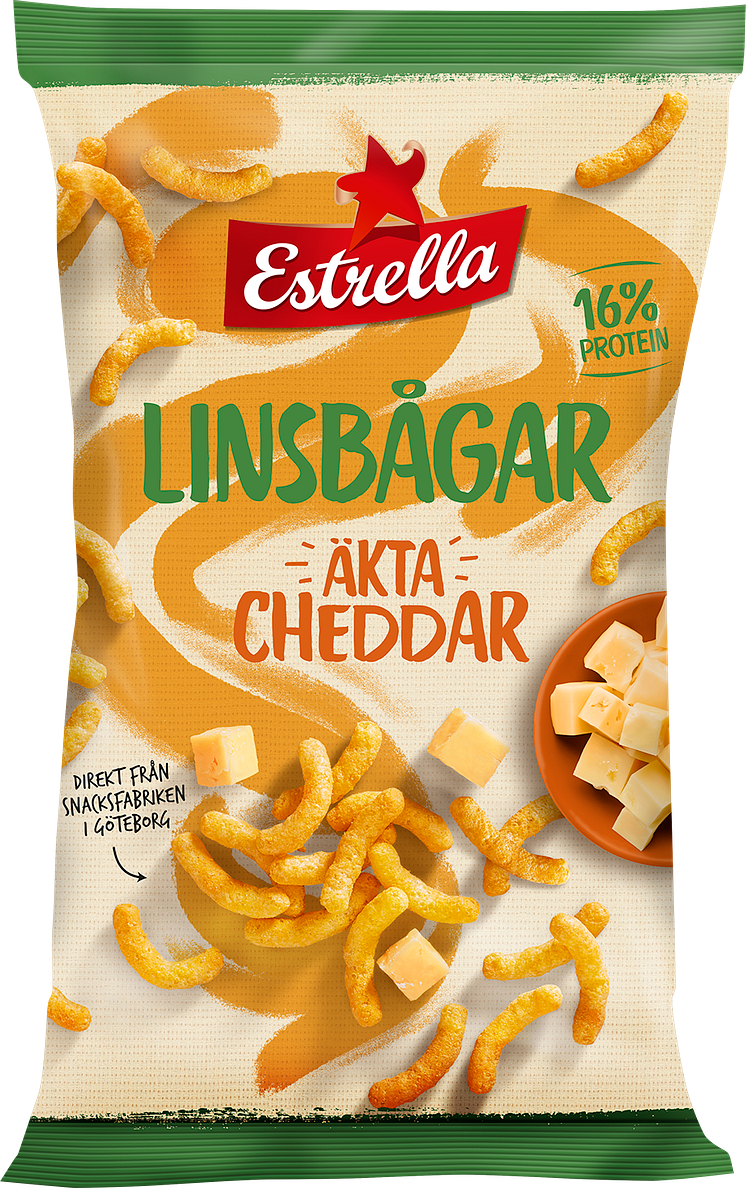 Estrella lanserar Linsbågar Äkta Cheddar 2018