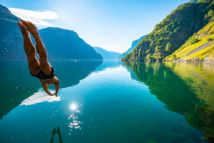 Finn unike badeplasser rundt Flåm og Myrkdalen