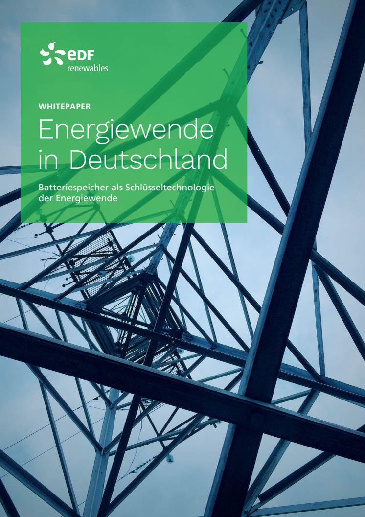Whitepaper: Batteriespeicher als Schlüsseltechnologie zur Umsetzung der Energiewende in Deutschland