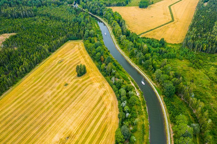 Göta kanal från ovan