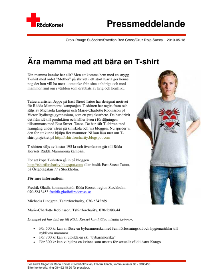 Ära mamma med en T-shirt