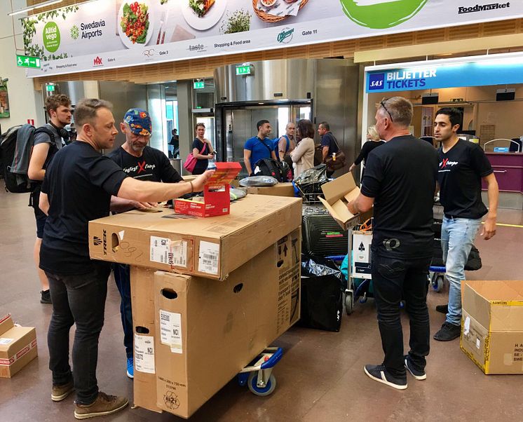 Packning på arlanda