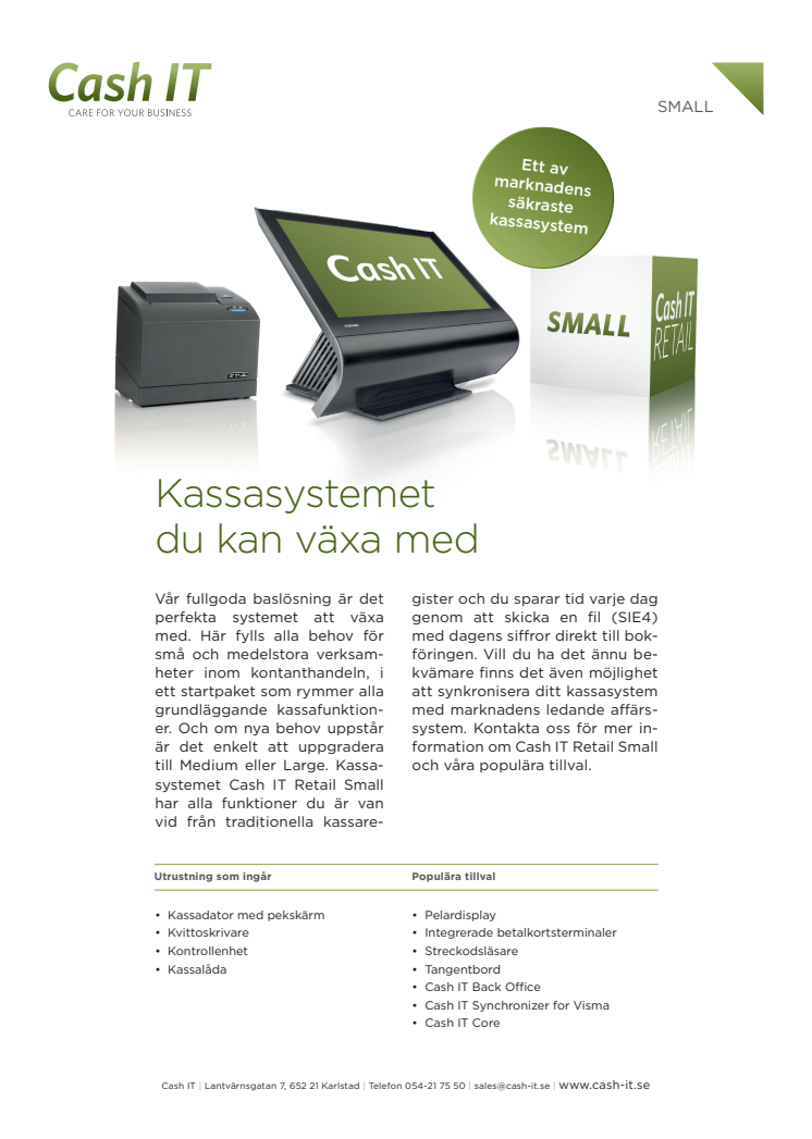 Cash IT Retail Small - Kassasystemet du kan växa med