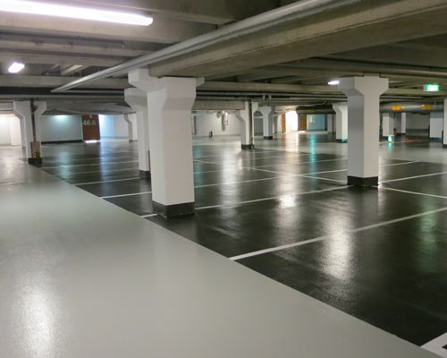 Helrenovering av P-Garaget Wachtmeister Galleria i Karlskrona. 