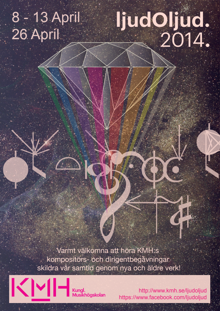 ljudOljud 2014 – affisch för KMH-studenternas festival för nyskriven och klassisk musik