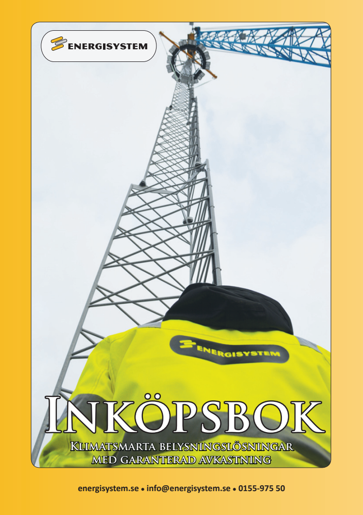 Inköpbok - Energisystem, klimatsmarta belysningslösningar