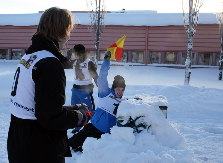 SM i snöbollskrig mycket nära