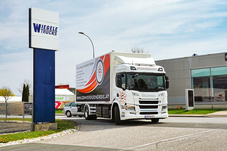 Nachhaltig, leise und 100% elektrisch ist der erste Scania E-Lkw in Österreich unterwegs.