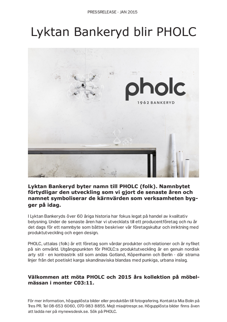 Lyktan Bankeryd blir PHOLC