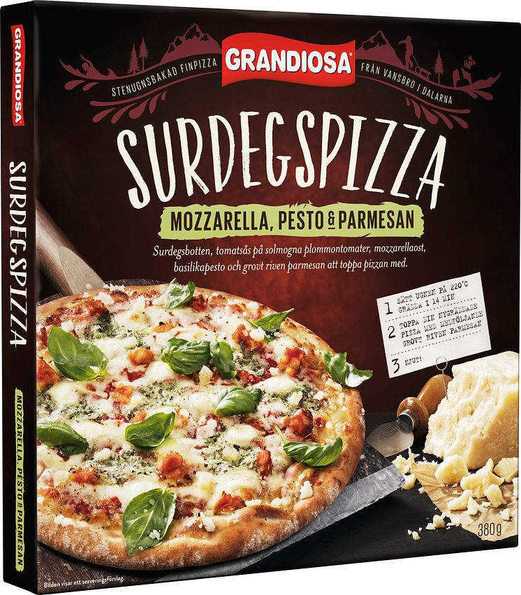Mozzarella, pesto & parmesan med Parmigiano-Reggiano