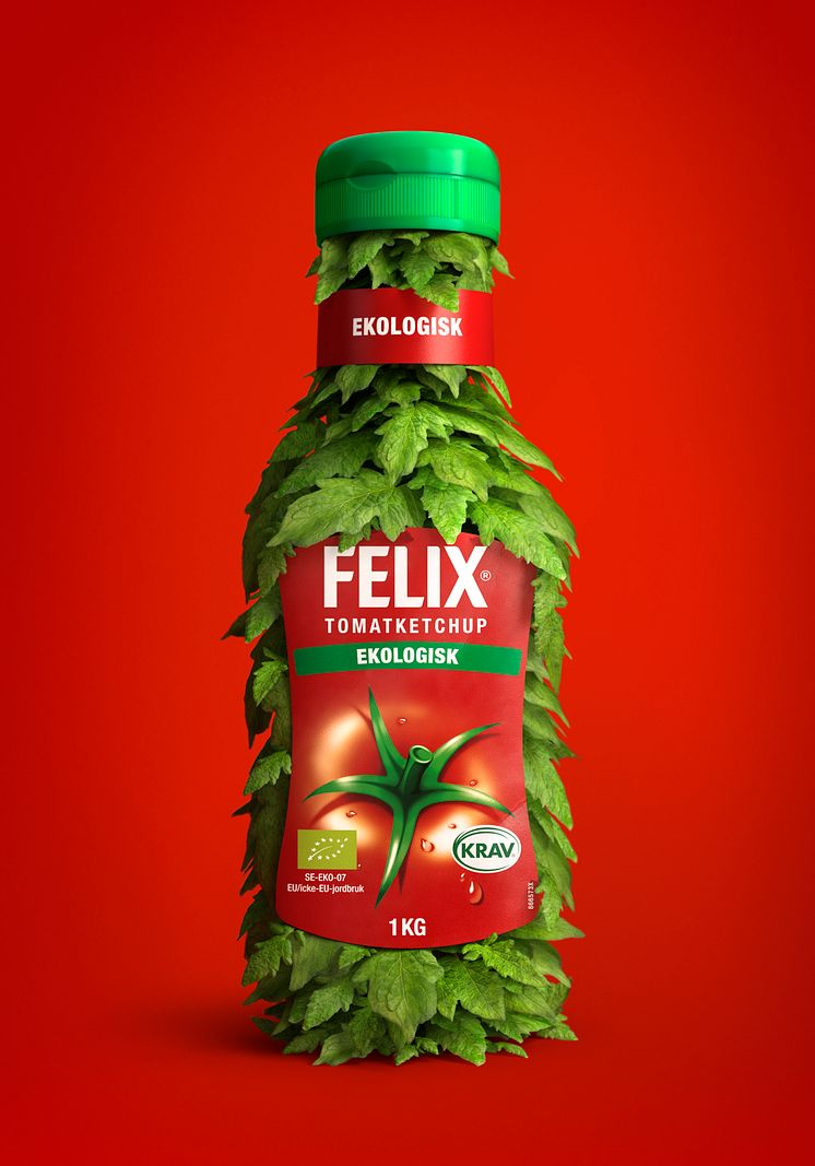 Grön ketchup från Felix