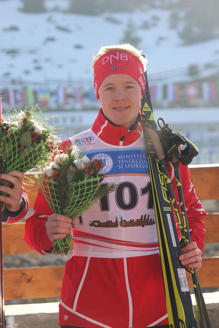 Sindre Pettersen, blomstersermoni, sprint menn junior, junior-vm 2016