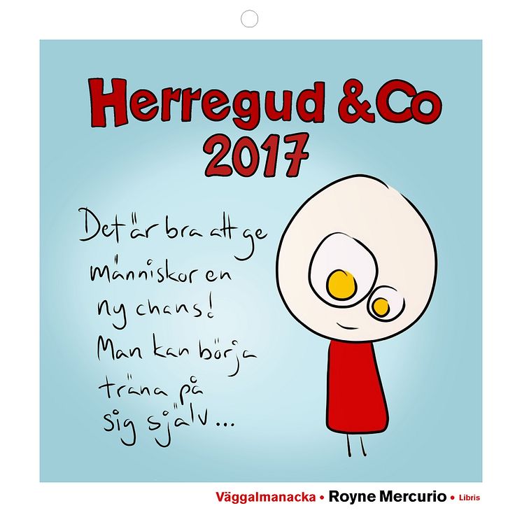 Omslagsbild: Herregud & Co, väggalmanacka