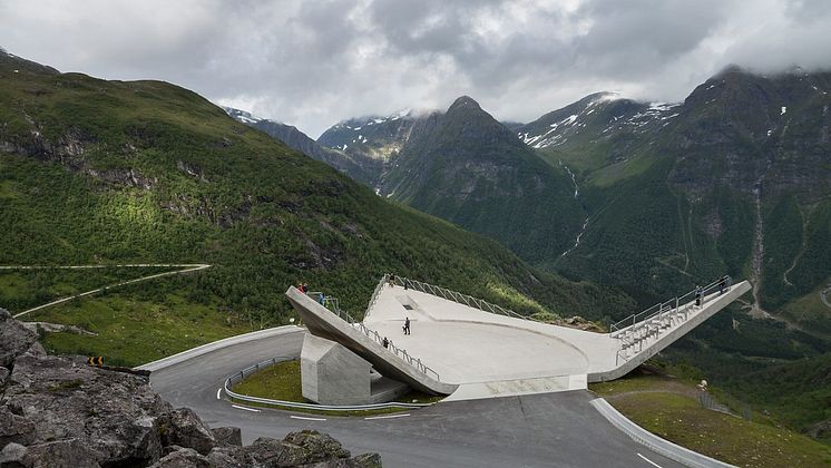 Aussichtspunkt Utsikten - Norwegische Landschaftsroute Gaularfjellet