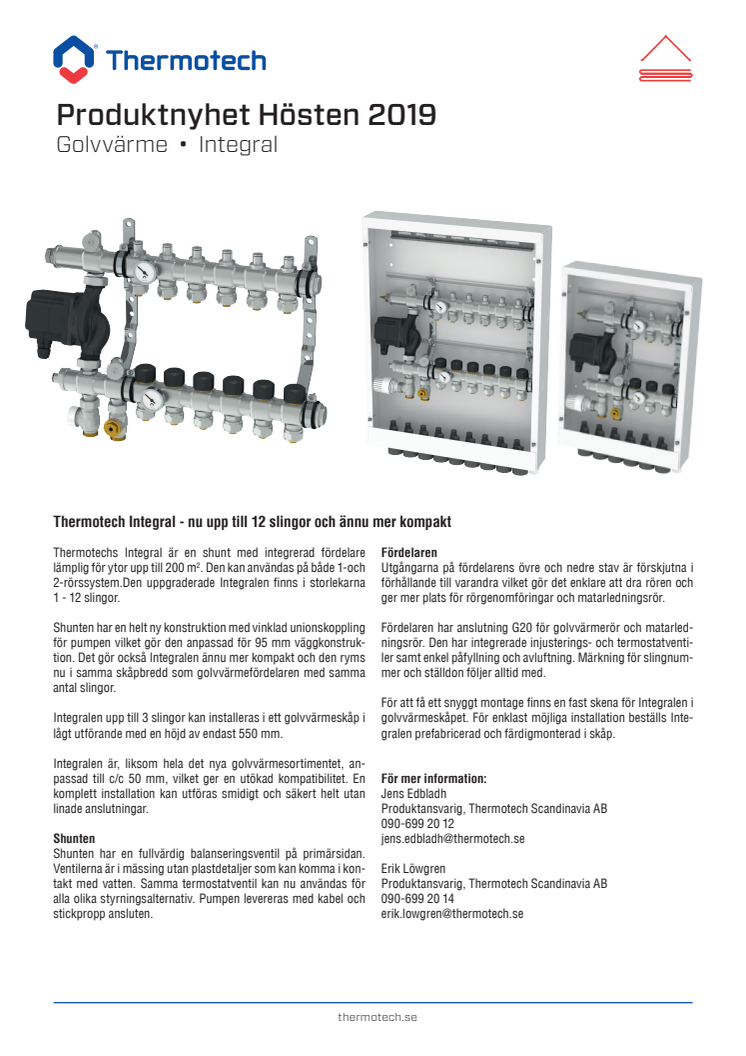 Produktnyhet November 2019 - Integral