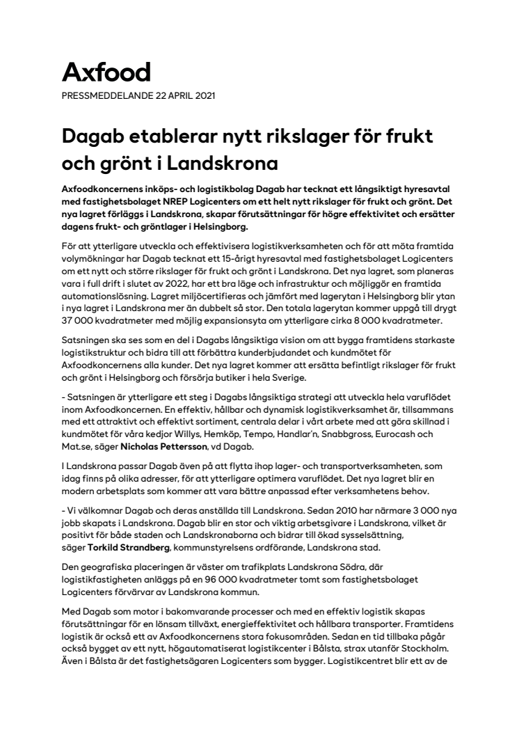 Dagab etablerar nytt rikslager för frukt och grönt i Landskrona .pdf