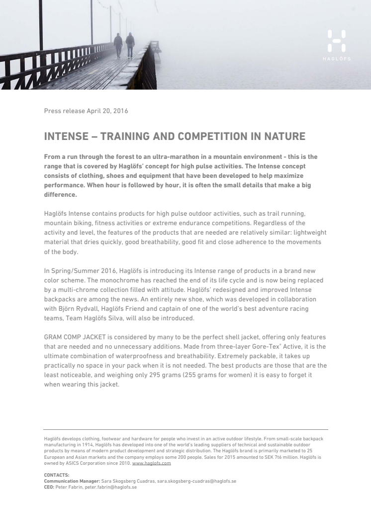 INTENSE – TRAINING AND COMPETITION IN NATURE