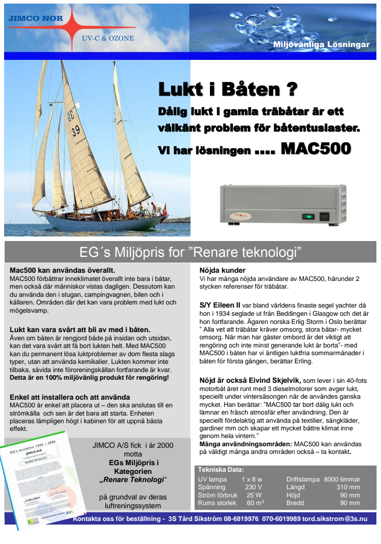 Lukt i båten, vi har lösningen!