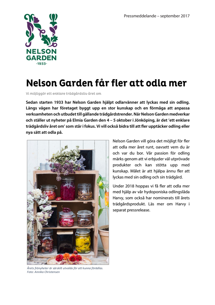 Nelson Garden får fler att odla mer