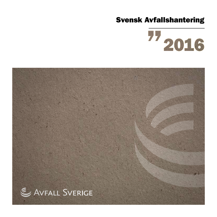 Svensk Avfallshantering 2016