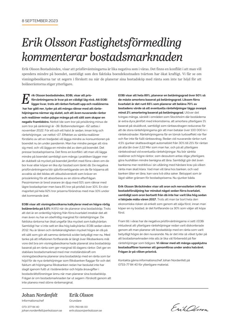 Erik Olsson Fastighetsförmedling kommenterar bostadsmarknaden 8 sept 23.pdf