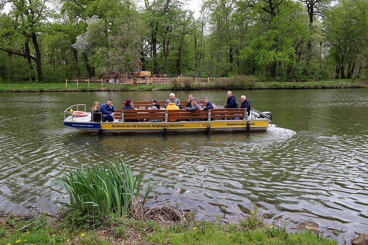 Stadthafen Leipzig - Motorboot "Johann Sebastian Bach" auf Tour