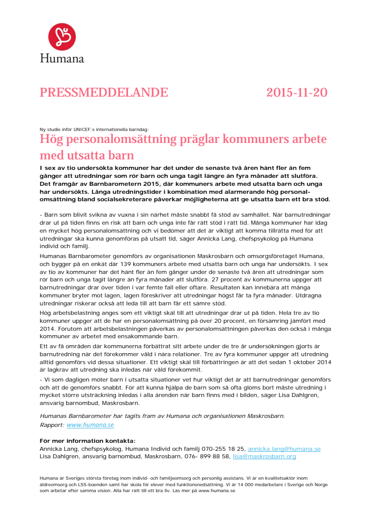 Hög personalomsättning präglar kommuners arbete med utsatta barn