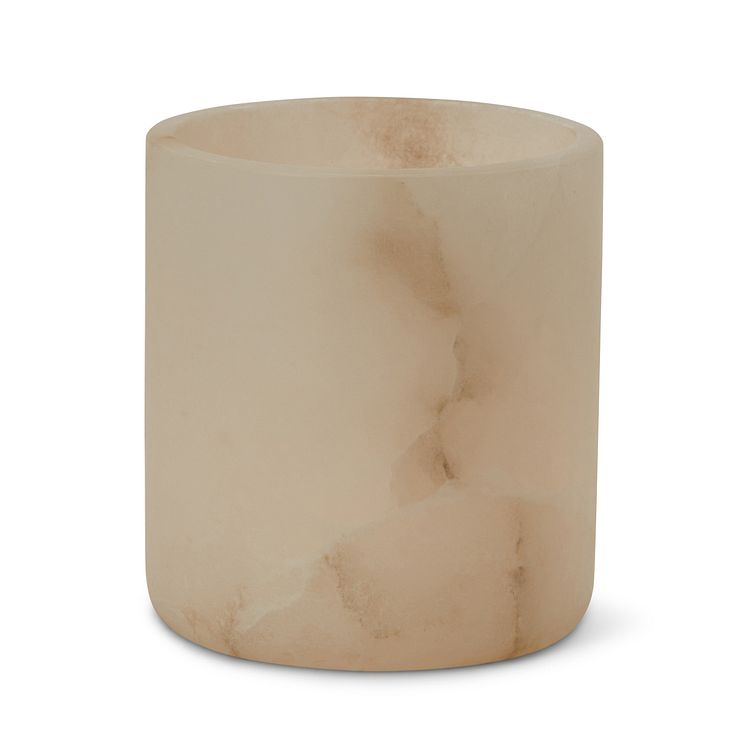 10116_Ljushållare Alabaster 12x11cm Vit