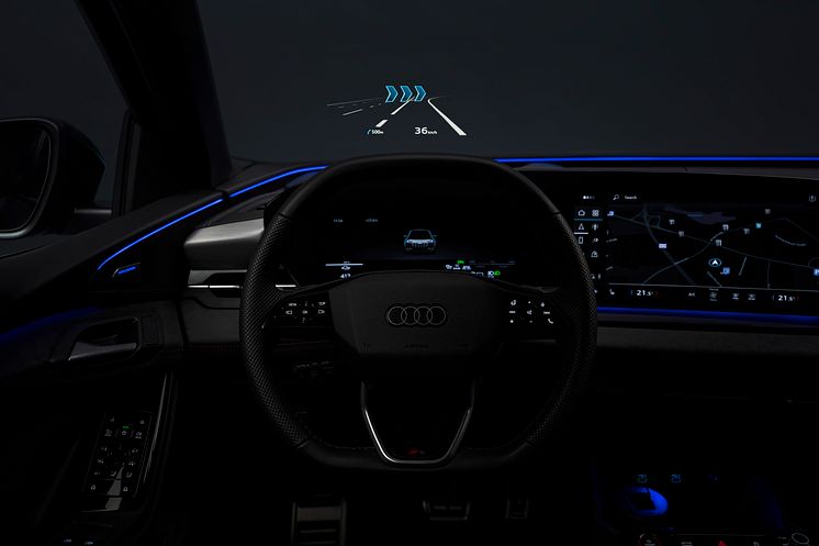 Audi Q6 e-tron med optimeret augmented-reality-head-up-display