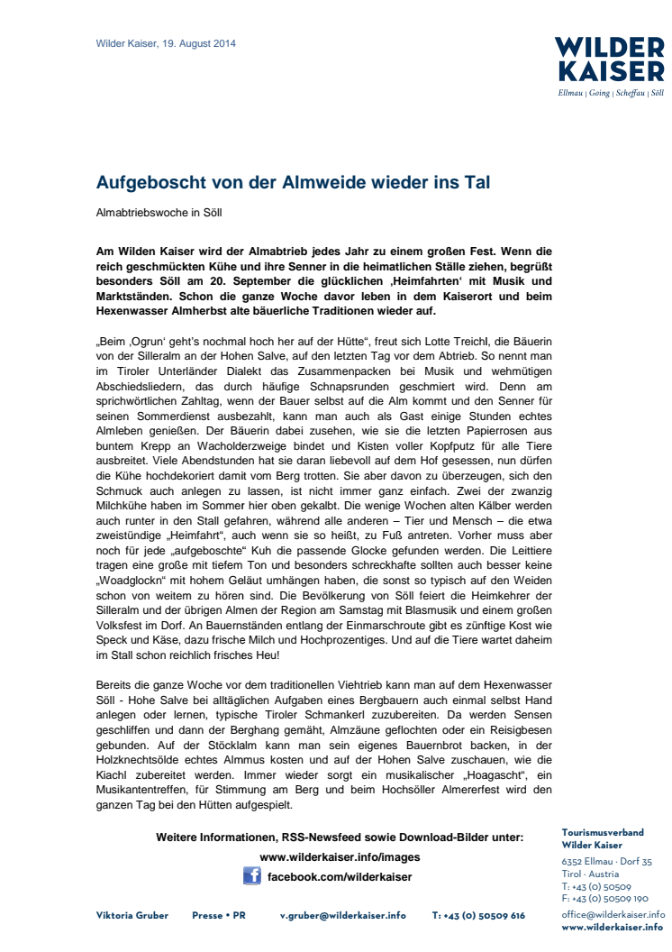 Aufgeboscht von der Almweide wieder ins Tal