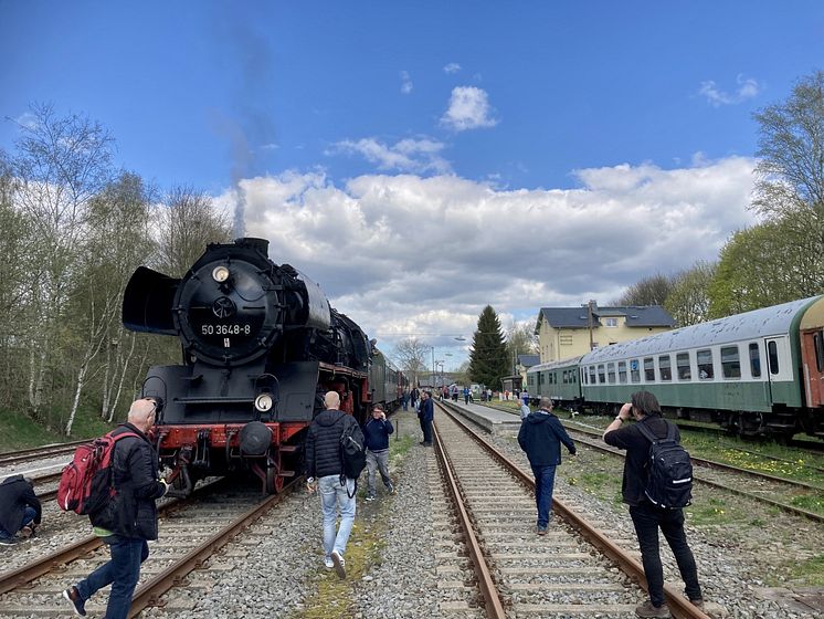 Dampfzug EAB am Bahnhof Schlettau_Foto Stadtverwaltung Schwarzenberg