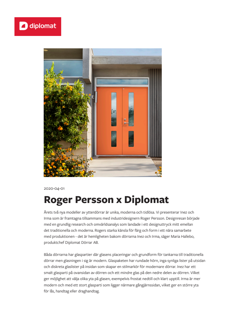 Roger Persson x Diplomat