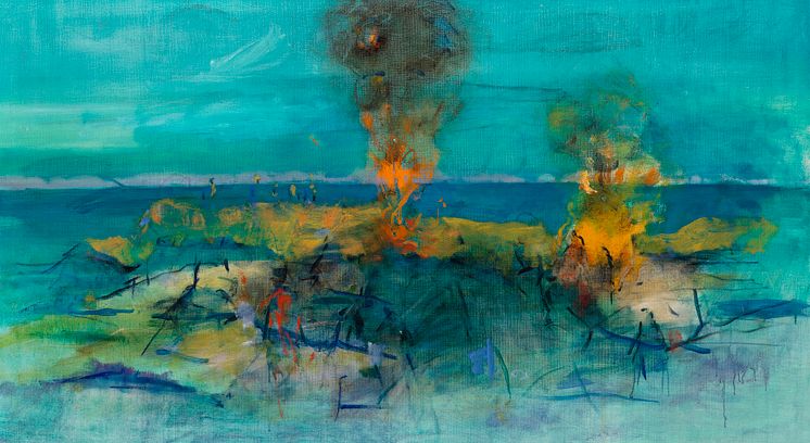 Oluf Høst: "Sankt Hansbål", Bornholm 1956