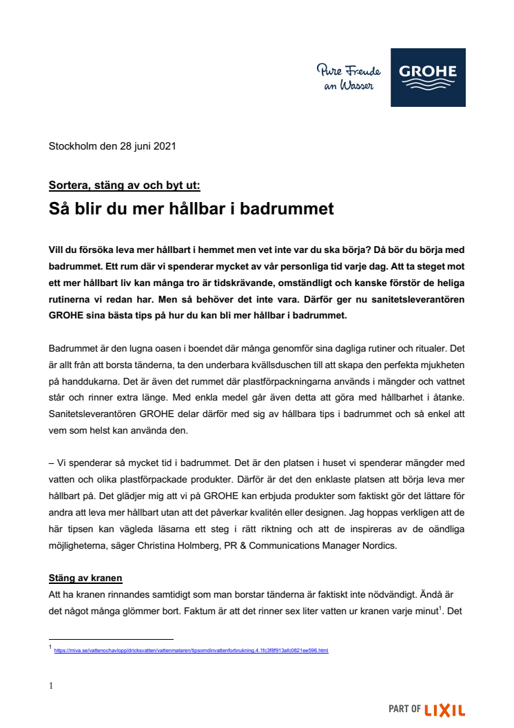 Sortera, stäng av och byt ut: Så blir du mer hållbar i badrummet