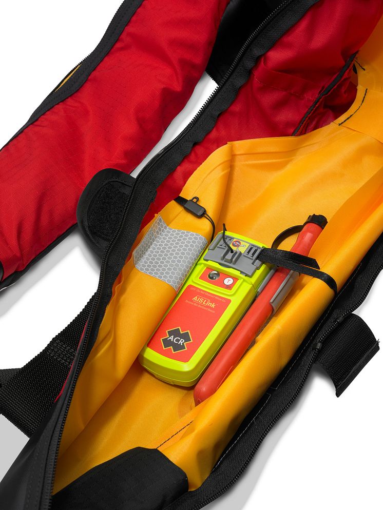 Hi-res image - ACR Electronics - AISLink MOB on life jacket
